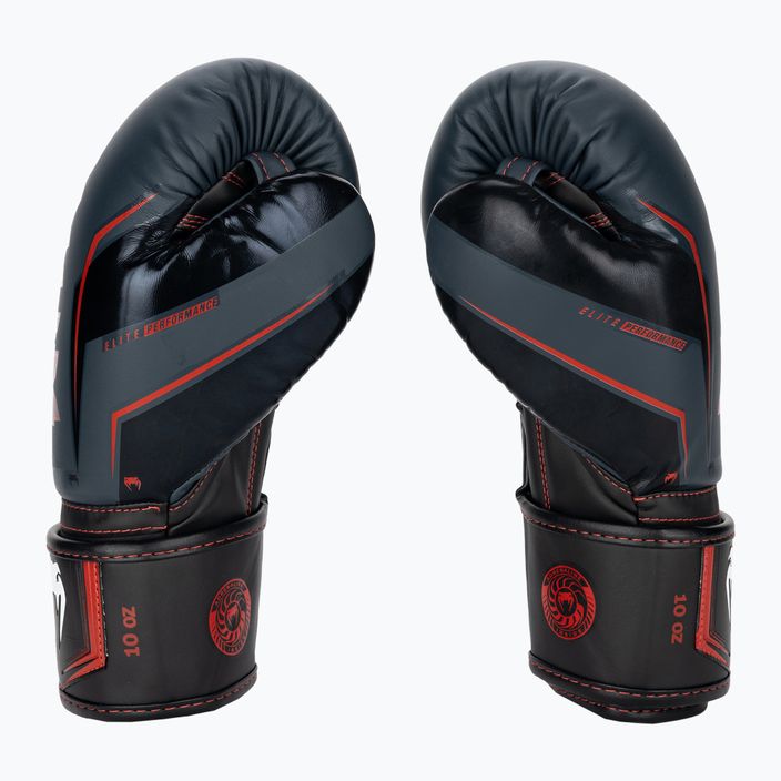 Venum Elite Evo navy/black/red boxing gloves 3