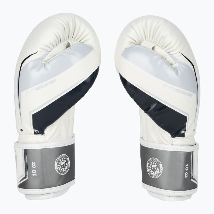 Venum Elite Evo grey/white boxing gloves 3