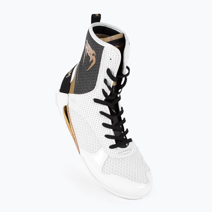 Venum Elite Boxing boots white/black/gold 11