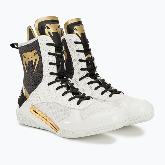 Venum Elite Boxing boots white/black/gold 4