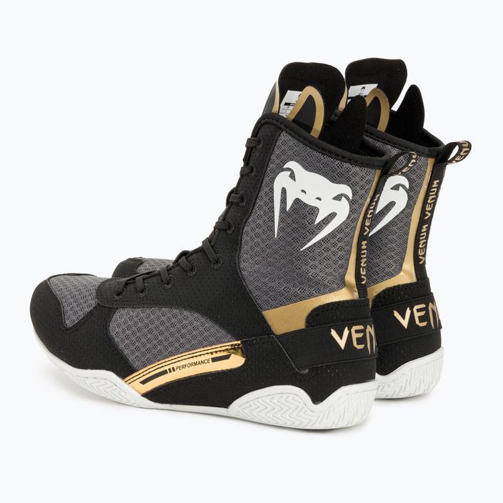 Venum Elite Boxing boots black/white/gold 3