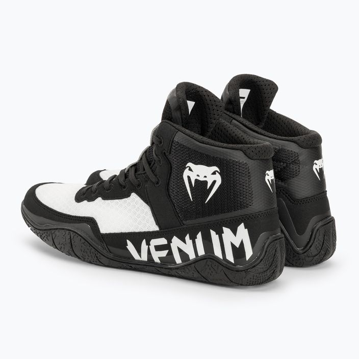 Venum Elite Wrestling boxing boots black/white 3