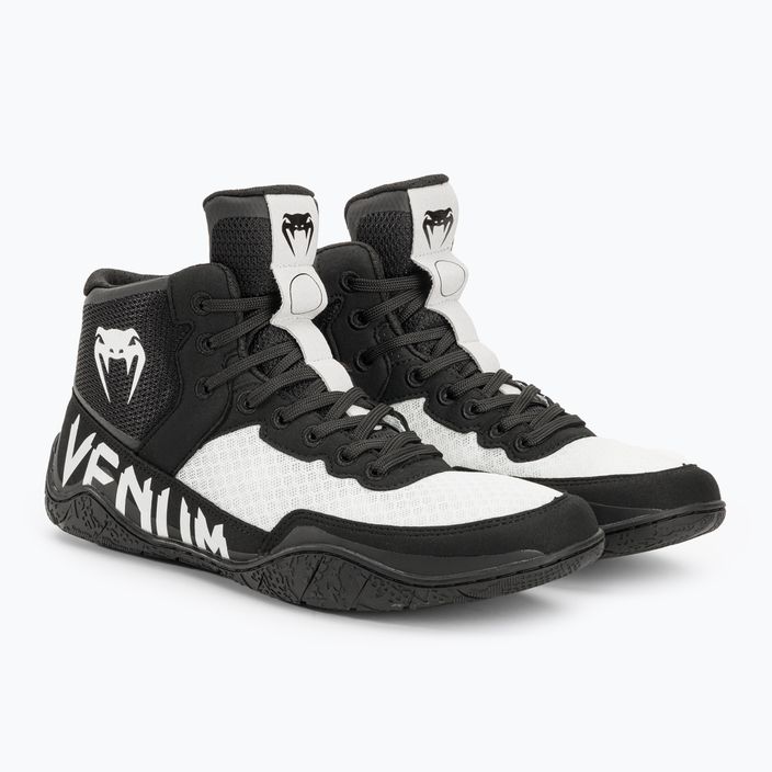 Venum Elite Wrestling boxing boots black/white 4
