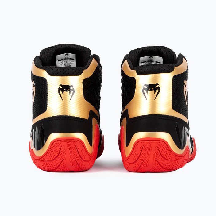 Venum Elite Wrestling boxing boots black/gold/red 14