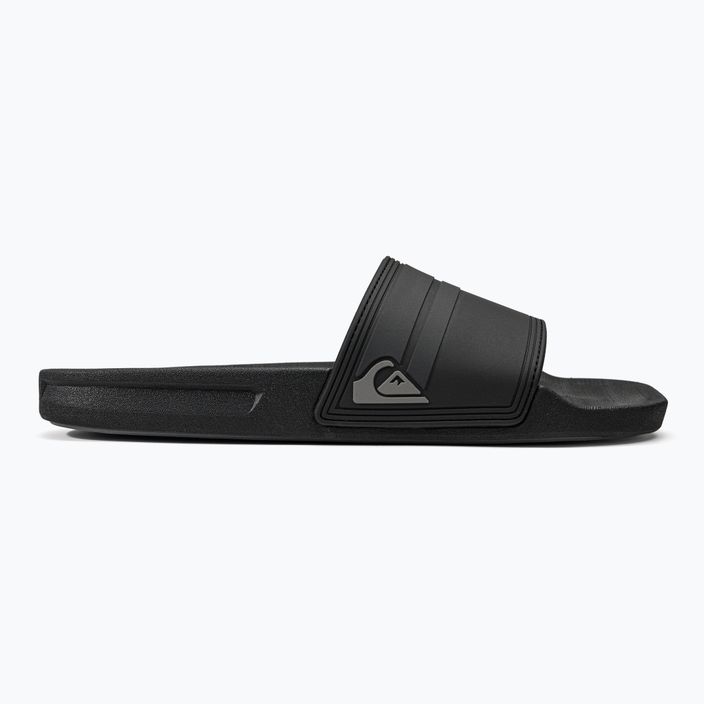 Men's flip-flops Quiksilver Rivi Slide black/black/grey 2