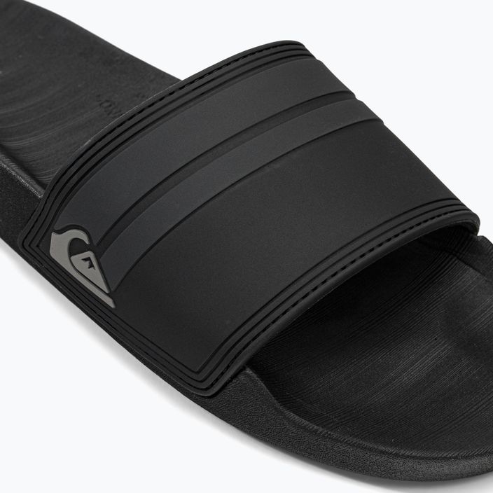 Men's flip-flops Quiksilver Rivi Slide black/black/grey 7