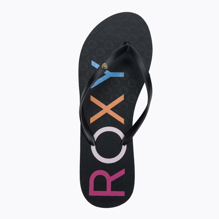 Women's flip flops ROXY Sandy III 2021 black multi 6
