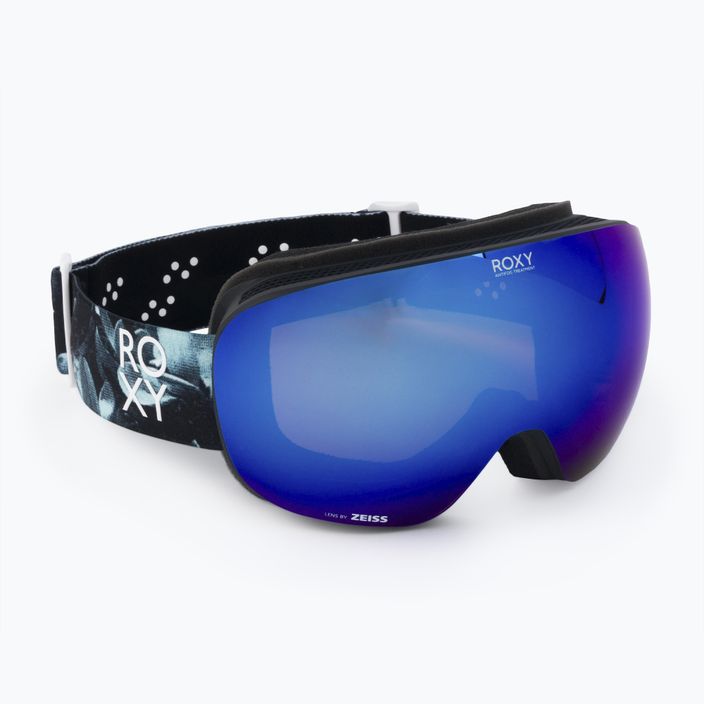 Women's snowboard goggles ROXY Popscreen Cluxe J 2021 true black akio/sonar ml revo blue