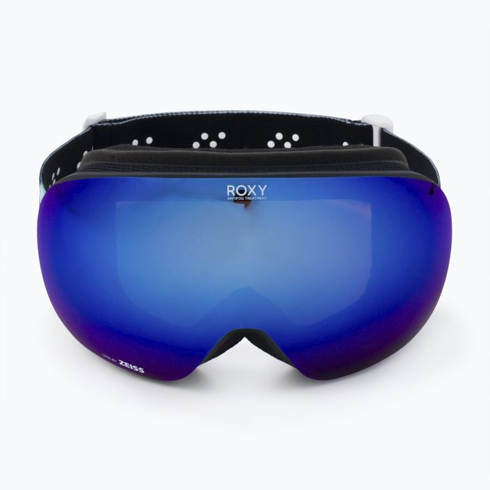 Women's snowboard goggles ROXY Popscreen Cluxe J 2021 true black akio/sonar ml revo blue 2