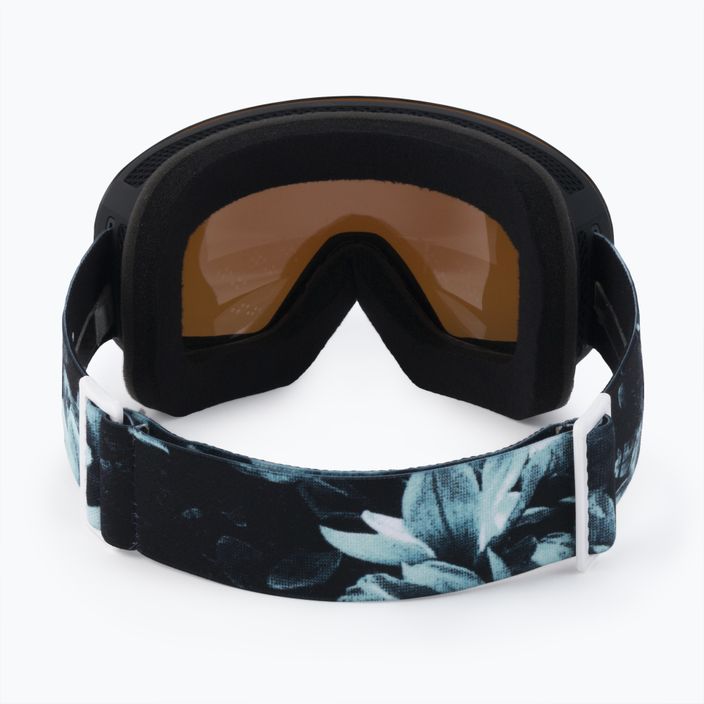 Women's snowboard goggles ROXY Popscreen Cluxe J 2021 true black akio/sonar ml revo blue 3