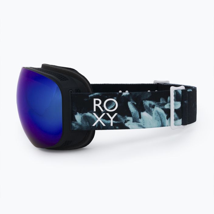 Women's snowboard goggles ROXY Popscreen Cluxe J 2021 true black akio/sonar ml revo blue 4