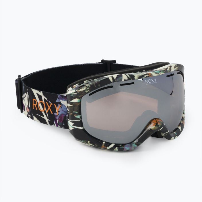 Women's snowboard goggles ROXY Sunset ART J 2021 true black superlights /amber rose ml super silver