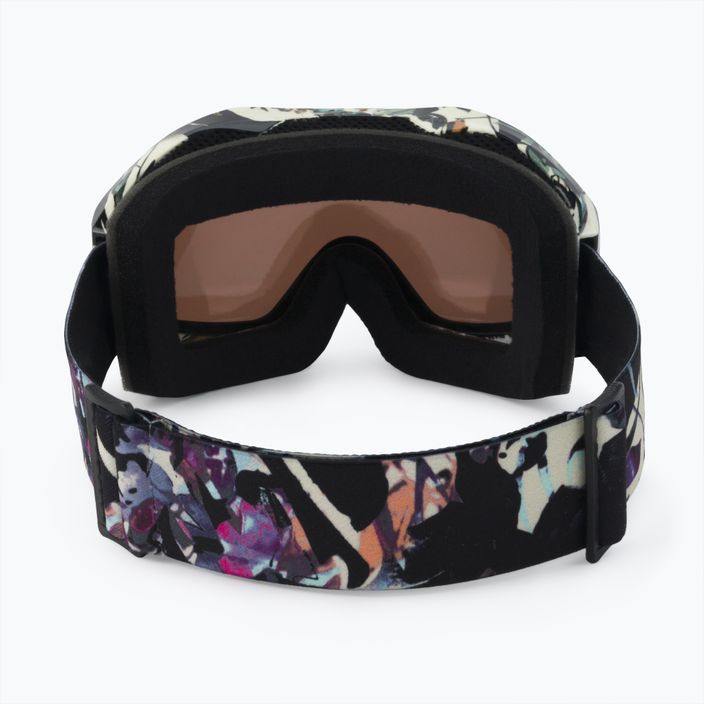 Women's snowboard goggles ROXY Sunset ART J 2021 true black superlights /amber rose ml super silver 3