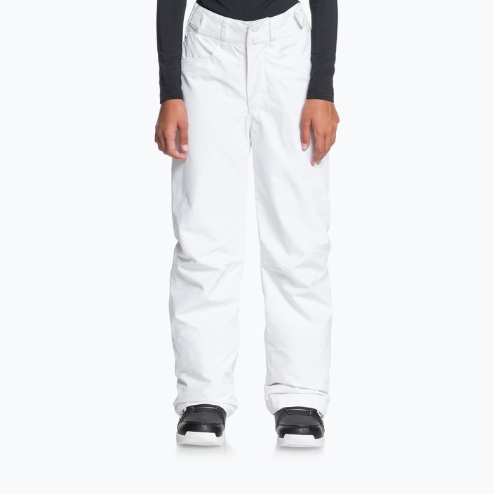 Children's snowboard trousers ROXY Backyard Girl 2021 bright white