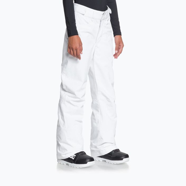 Children's snowboard trousers ROXY Backyard Girl 2021 bright white 2