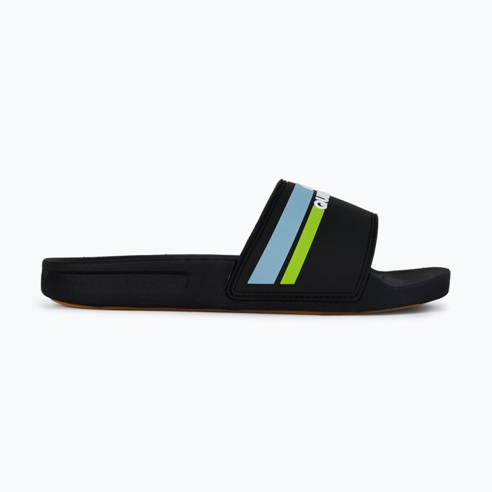 Children's flip-flops Quiksilver Rivi Slide black/orange/blue 2