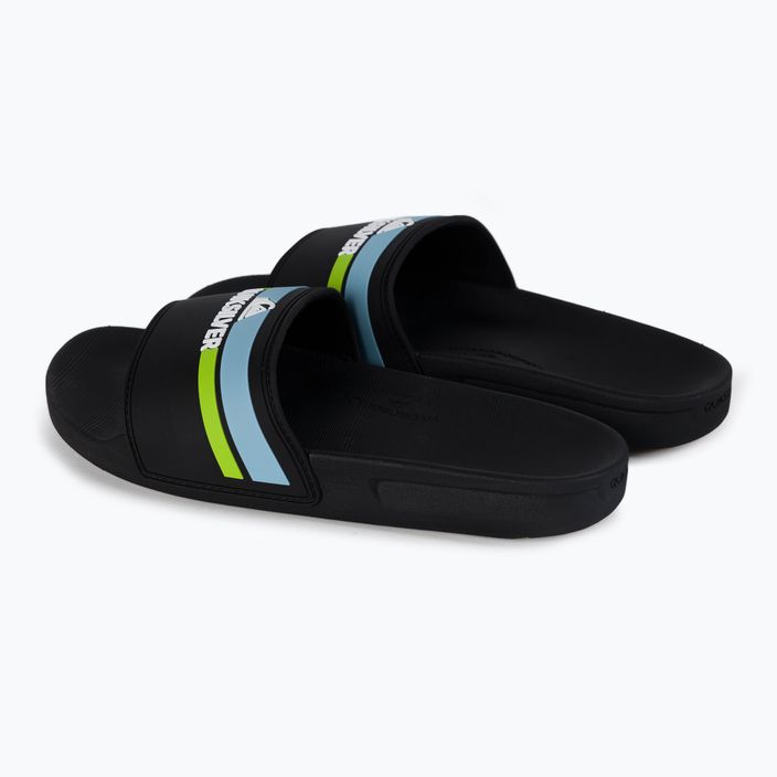 Children's flip-flops Quiksilver Rivi Slide black/orange/blue 3
