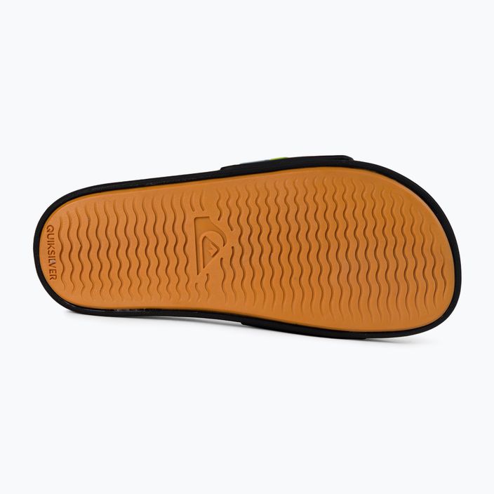 Children's flip-flops Quiksilver Rivi Slide black/orange/blue 4