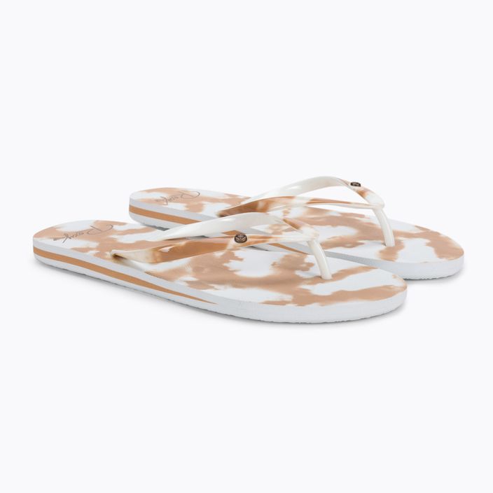 Women's flip flops ROXY Portofino III 2021 beige/white 5