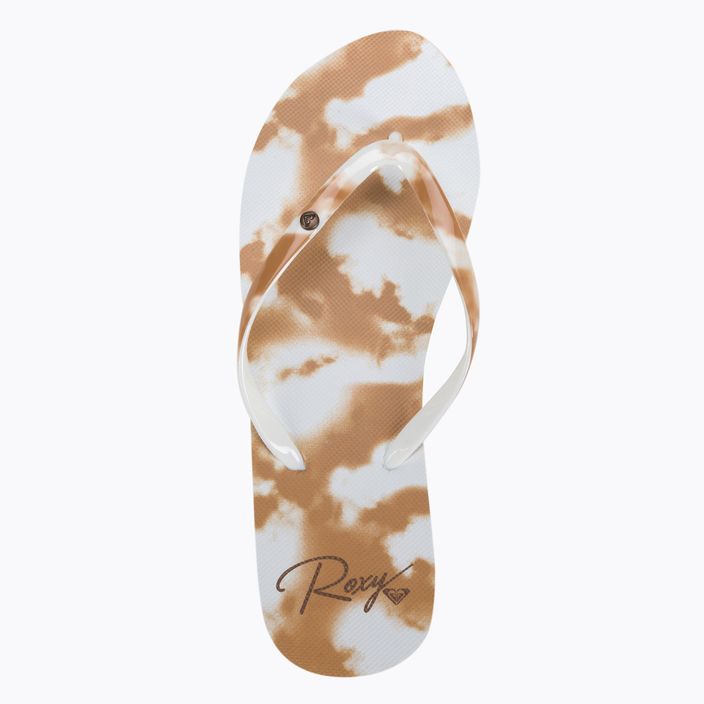 Women's flip flops ROXY Portofino III 2021 beige/white 6