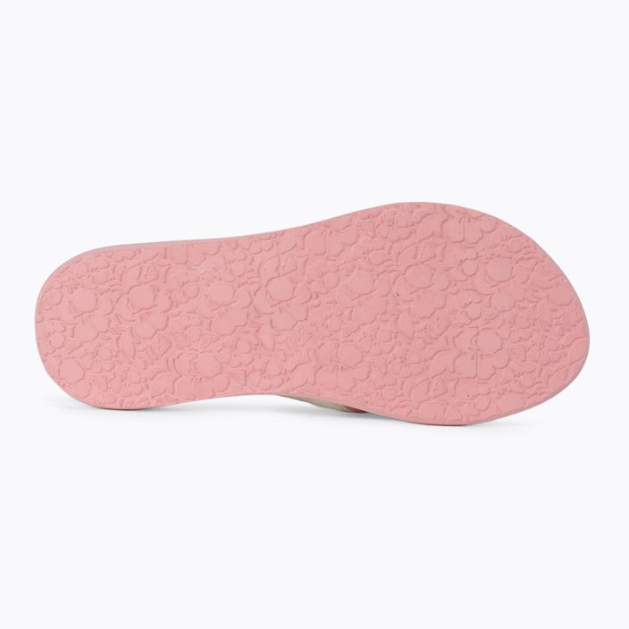 Women's flip flops ROXY Coastin Print 2021 white/pink 4