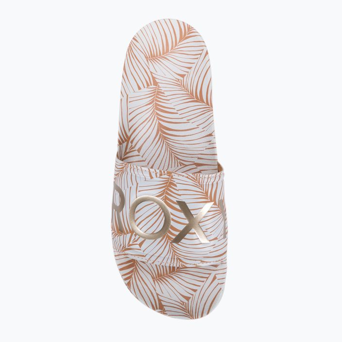 Women's flip-flops ROXY Slippy Printed 2021 white/tan 6