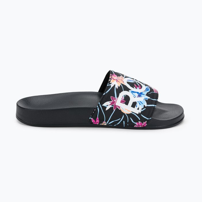 Women's flip-flops ROXY Slippy II 2021 black/azela pink 2