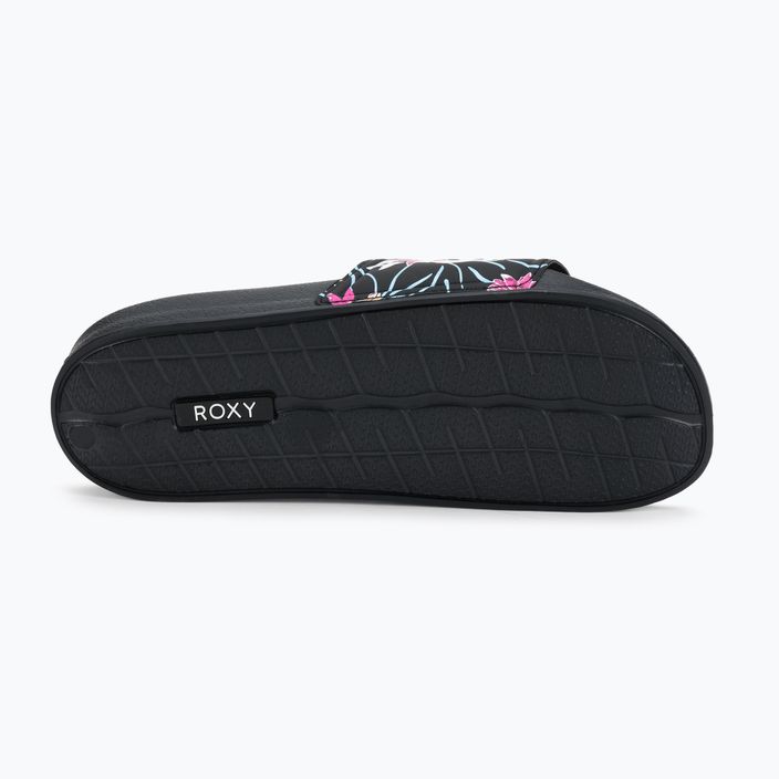 Women's flip-flops ROXY Slippy II 2021 black/azela pink 4