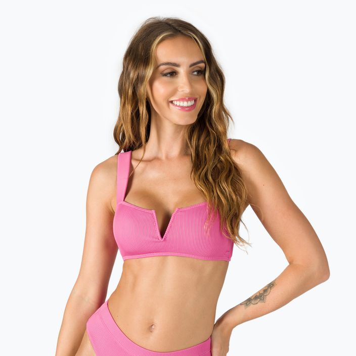 Swimsuit top ROXY Love The Coco V 2021 pink guava