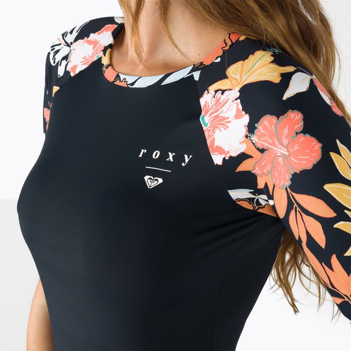 Women's swimming T-shirt ROXY Beach Classics 2021 anthracite/island vibes 5