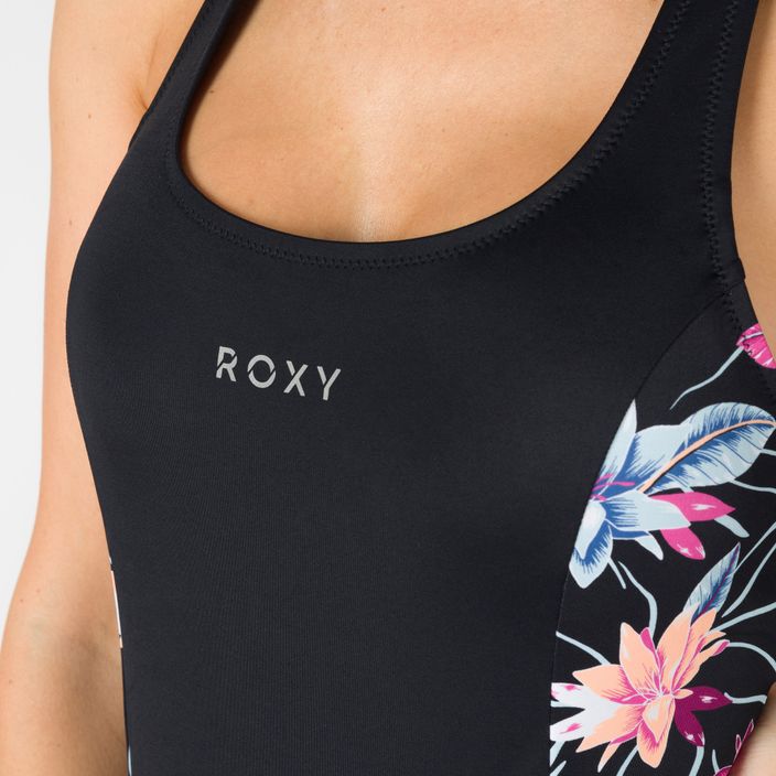 Ladies' one-piece swimsuit ROXY Active 2021 anthracite/floral flow 5
