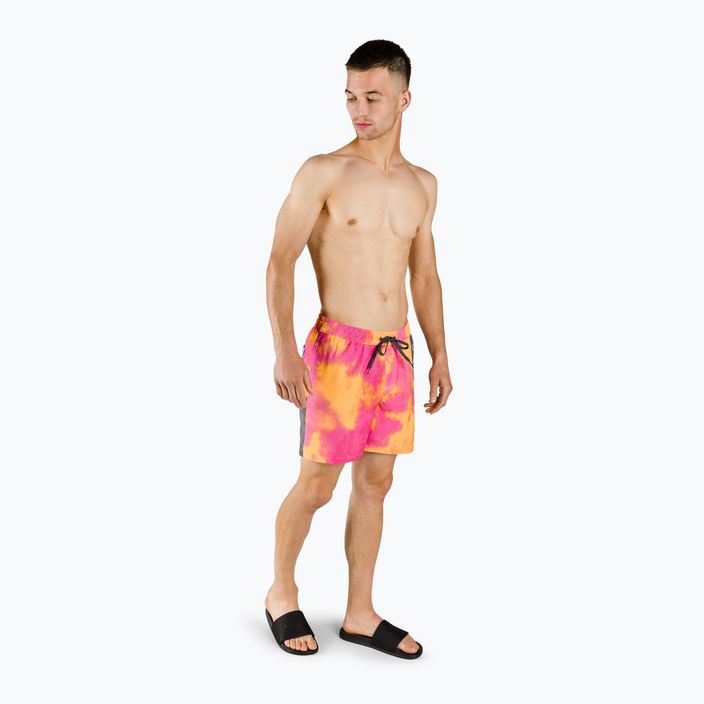 Quiksilver men's swim shorts Acid Wash 17" pink-orange EQYJV03877-MJY6 2