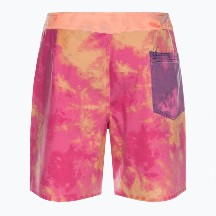 Quiksilver men's Surfsilk Acid Wash 18" pink and orange swim shorts EQYBS04671-MJY6 2