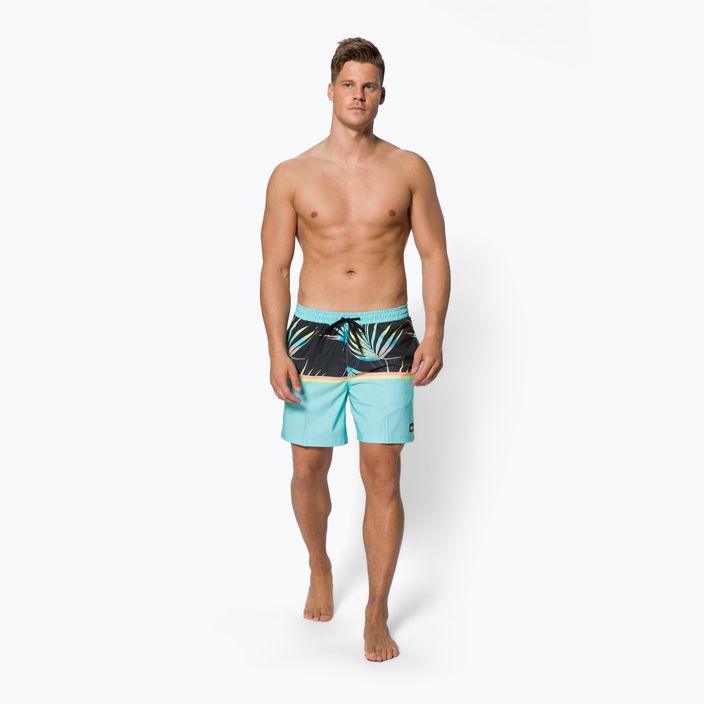Quiksilver men's Ocean Division 17" light blue swim shorts EQYJV03891-BGD6 2