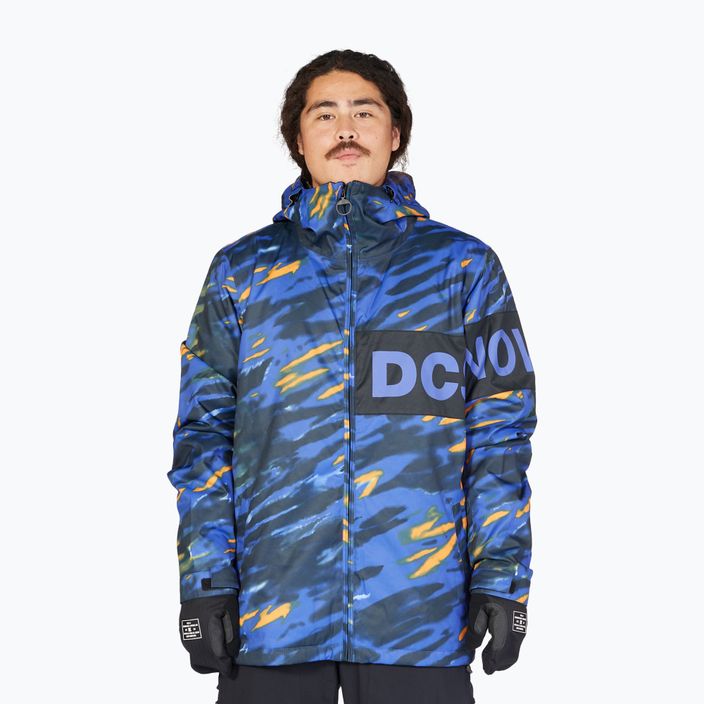 Men's snowboard jacket DC Propaganda angled tie dye royal blue