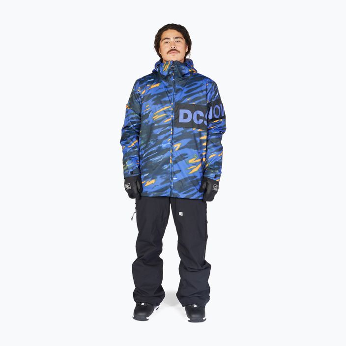 Men's snowboard jacket DC Propaganda angled tie dye royal blue 2