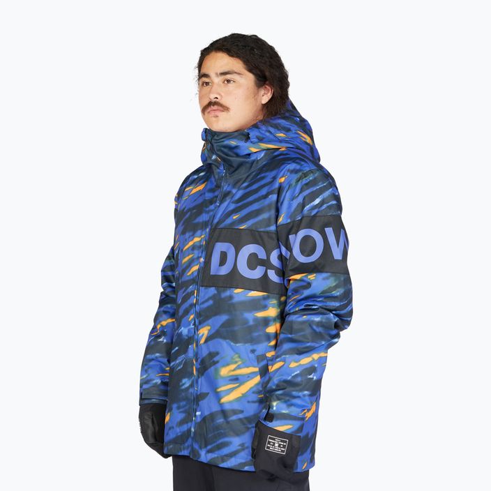 Men's snowboard jacket DC Propaganda angled tie dye royal blue 4