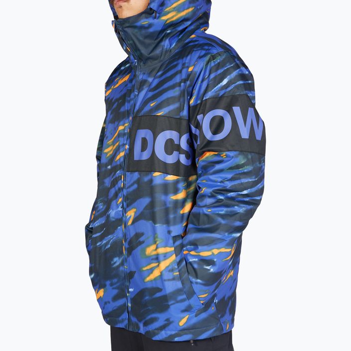 Men's snowboard jacket DC Propaganda angled tie dye royal blue 5