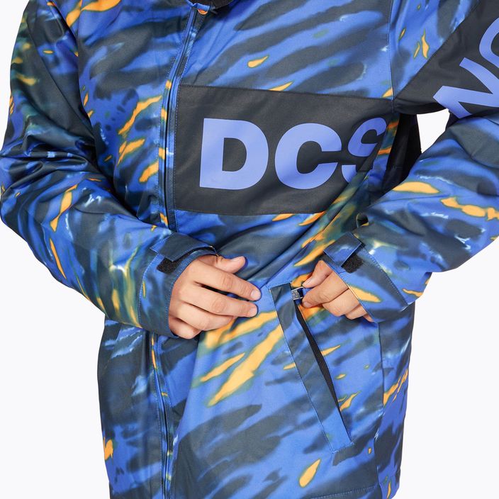 Men's snowboard jacket DC Propaganda angled tie dye royal blue 6