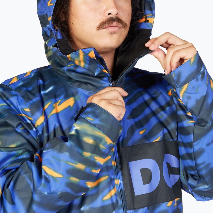 Men's snowboard jacket DC Propaganda angled tie dye royal blue 7