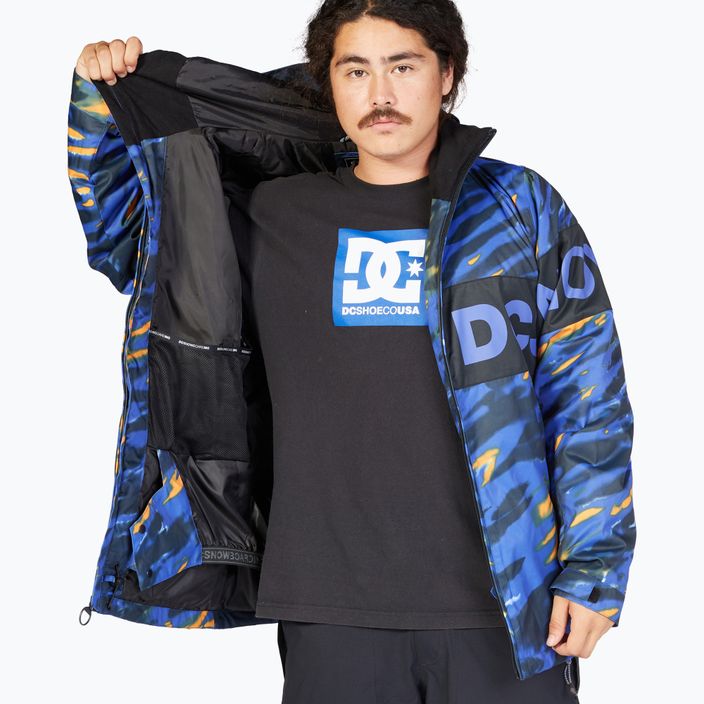 Men's snowboard jacket DC Propaganda angled tie dye royal blue 8