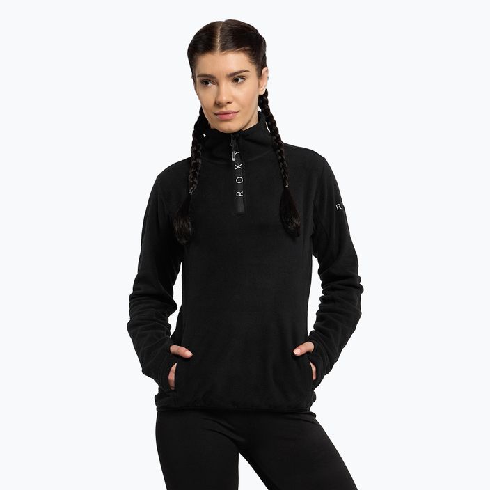 Women's snowboard sweatshirt ROXY Sayna Half Zip 2021 true black