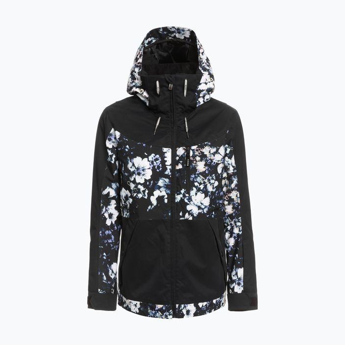 Women's snowboard jacket ROXY Presence Parka 2021 true black black flowers 14