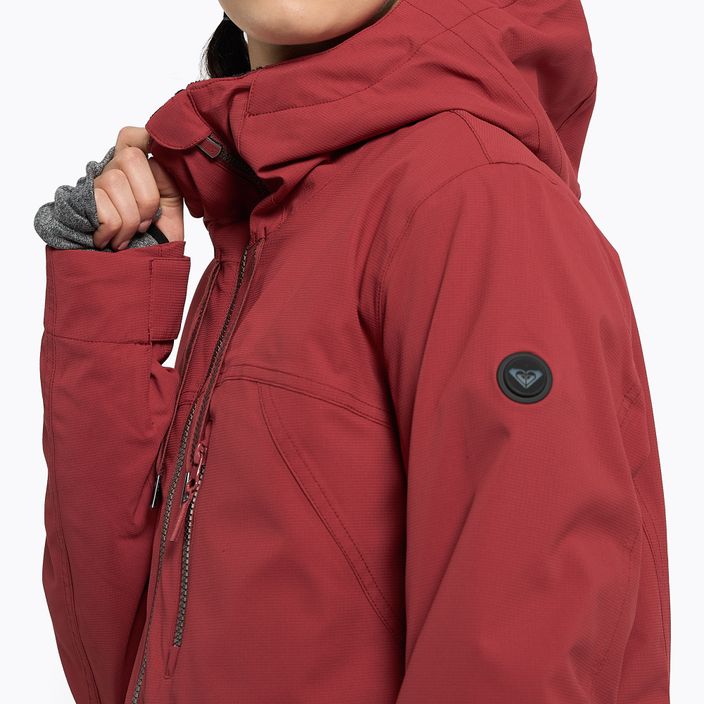 Women's snowboard jacket ROXY Stated Warmlink 2021 brick red 6