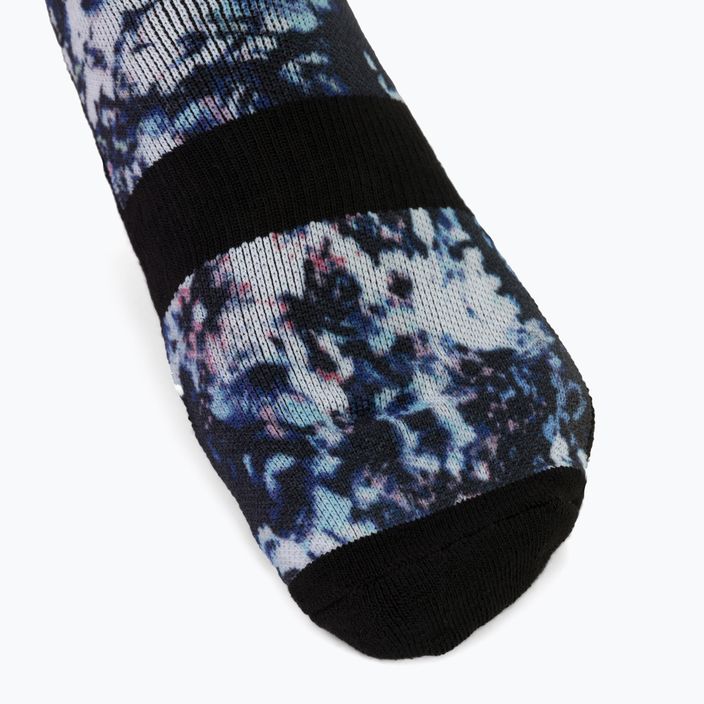Women's snowboard socks ROXY Paloma 2021 true black black flowers 3