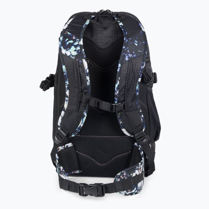 Women's snowboard backpack ROXY Tribute 2021 true black black flowers 3