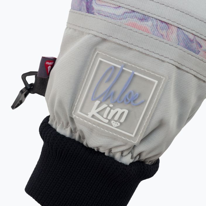 Women's snowboard gloves ROXY Chloe Kim 2021 gray violet marble 4