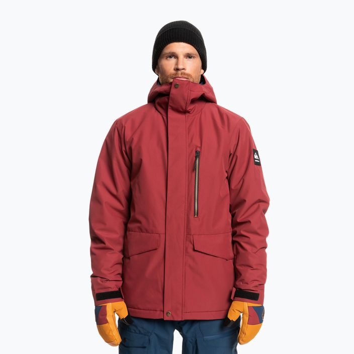 Men's Quiksilver Mission Solid snowboard jacket red EQYTJ03266 6