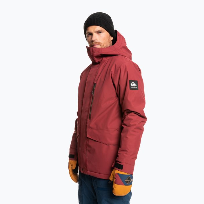 Men's Quiksilver Mission Solid snowboard jacket red EQYTJ03266 7