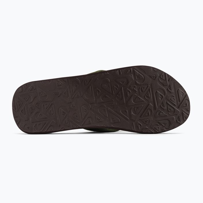 Quiksilver men's Molokai Layback Textured flip flops brown AQYL101266 5
